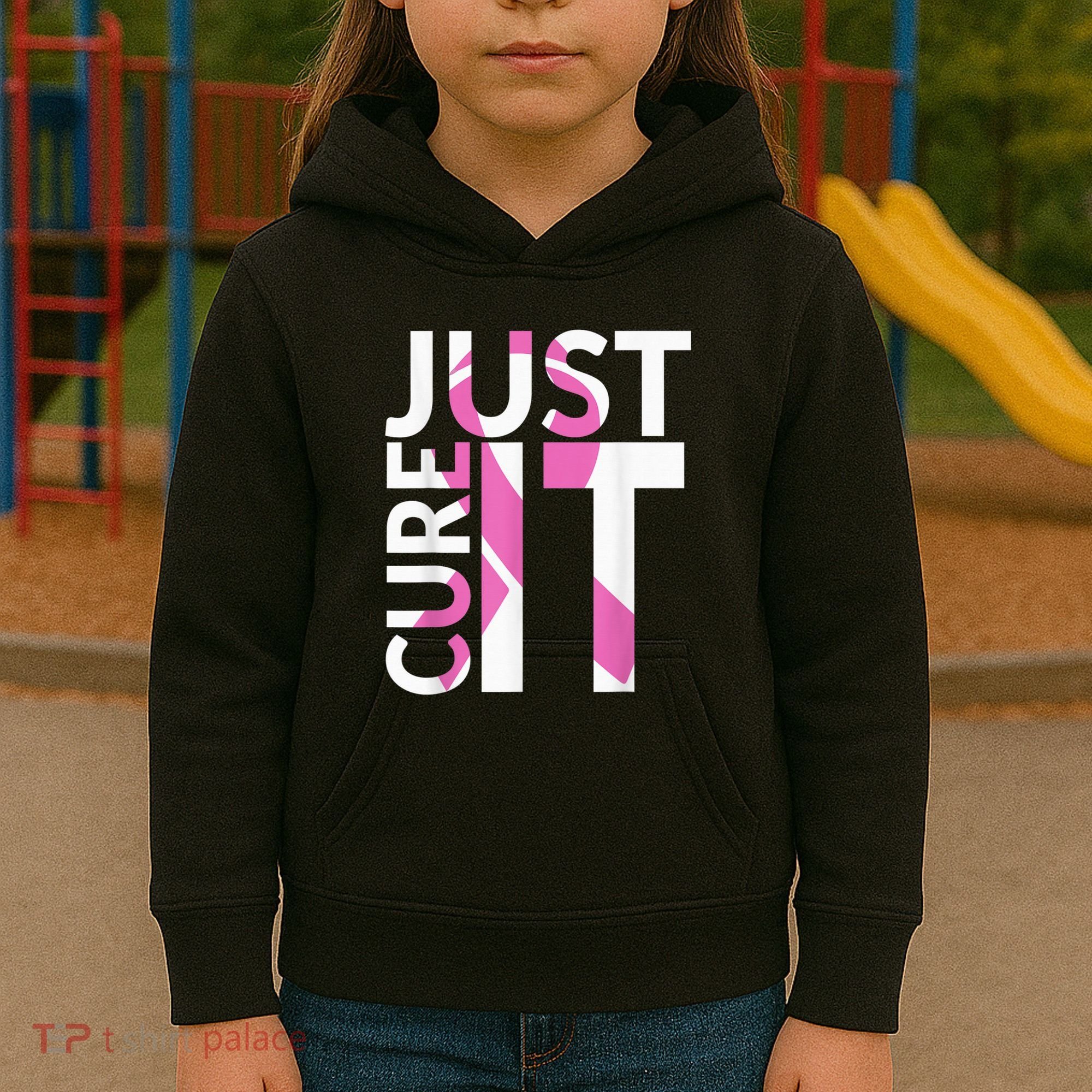 Just Cure It Breast Cancer Awareness Kids Hoodie