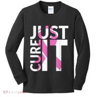 Just Cure It Breast Cancer Awareness Kids Long Sleeve Shirt thumb 0