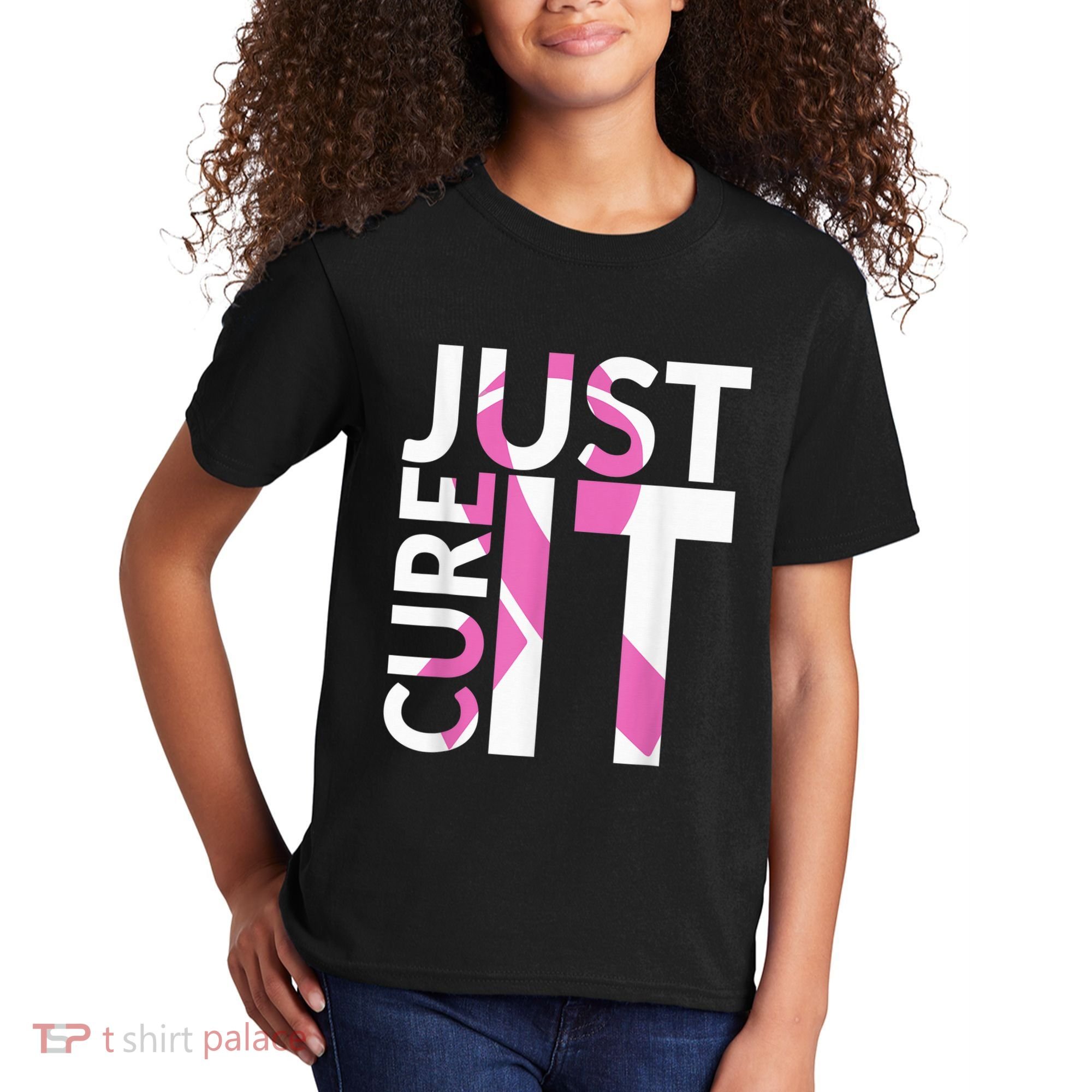 Just Cure It Breast Cancer Awareness Kids T-Shirt