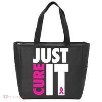 Just Cure It Breast Cancer Awareness Ribbon Tote Bag thumb 0