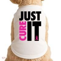 Just Cure It Breast Cancer Awareness Ribbon Doggie Tank thumb 0