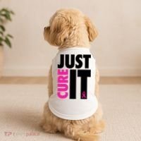 Just Cure It Breast Cancer Awareness Ribbon Doggie Tank thumb 2