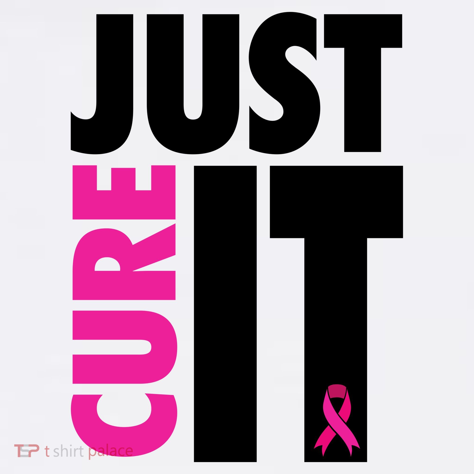 Just Cure It Breast Cancer Awareness Ribbon Women's Hoodie