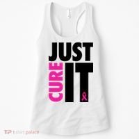 Just Cure It Breast Cancer Awareness Ribbon Women's Tank Top thumb 0