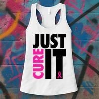 Just Cure It Breast Cancer Awareness Ribbon Women's Tank Top thumb 3