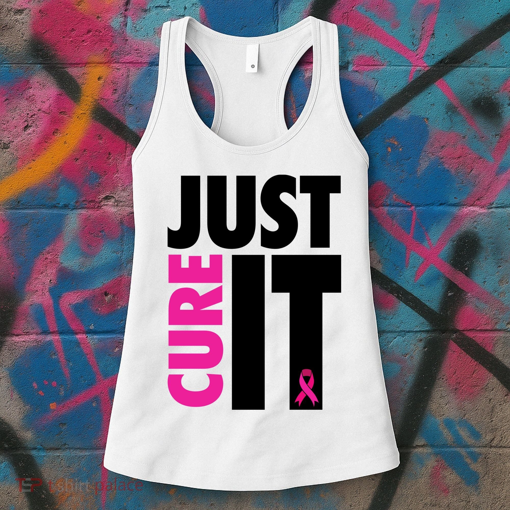 Just Cure It Breast Cancer Awareness Ribbon Women's Tank Top