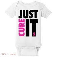 Just Cure It Breast Cancer Awareness Ribbon Baby Bodysuit thumb 0