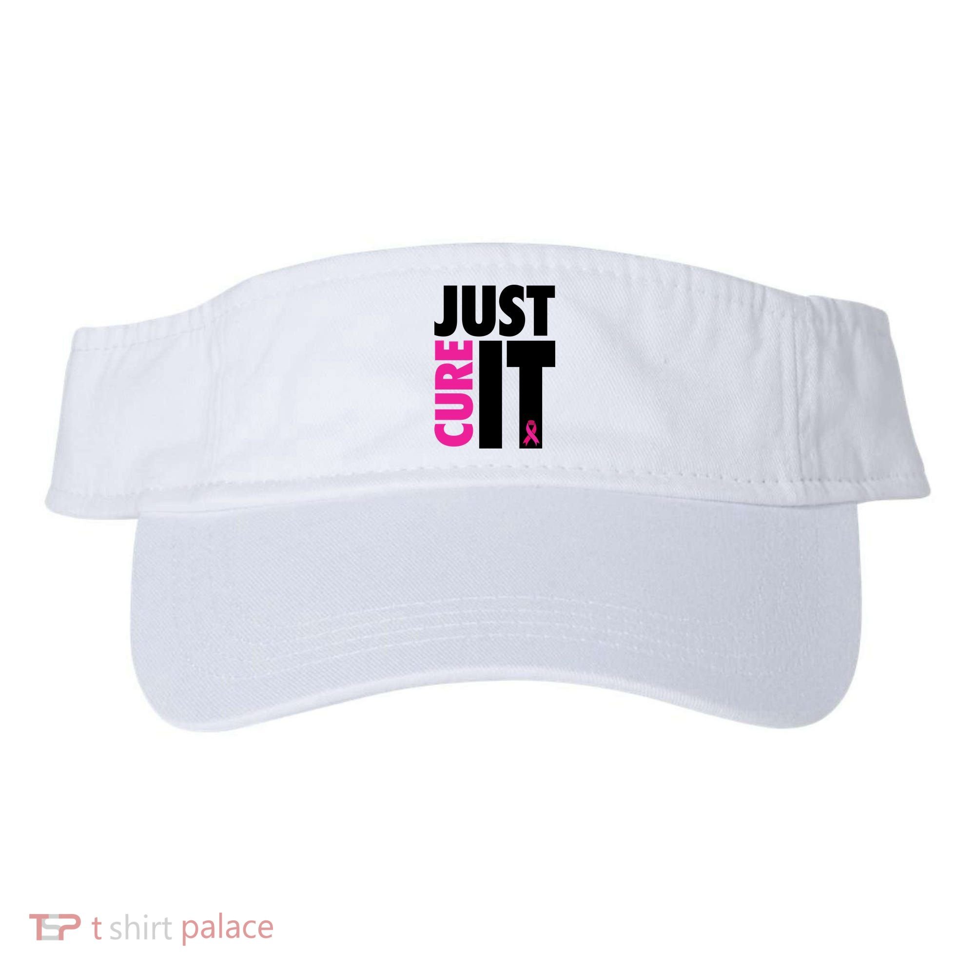Just Cure It Breast Cancer Awareness Ribbon Visor