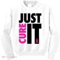 Just Cure It Breast Cancer Awareness Ribbon Kids Sweatshirt thumb 0