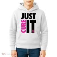 Just Cure It Breast Cancer Awareness Ribbon Kids Hoodie thumb 4