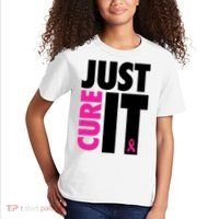 Just Cure It Breast Cancer Awareness Ribbon Kids T-Shirt thumb 2