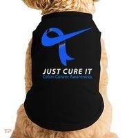 Just Cure It Blue Ribbon Warrior Colon Cancer Awareness Doggie Tank thumb 0