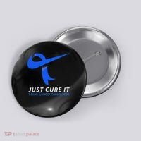 Just Cure It Blue Ribbon Warrior Colon Cancer Awareness Button thumb 0