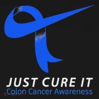 Just Cure It Blue Ribbon Warrior Colon Cancer Awareness Women's Hoodie thumb 2