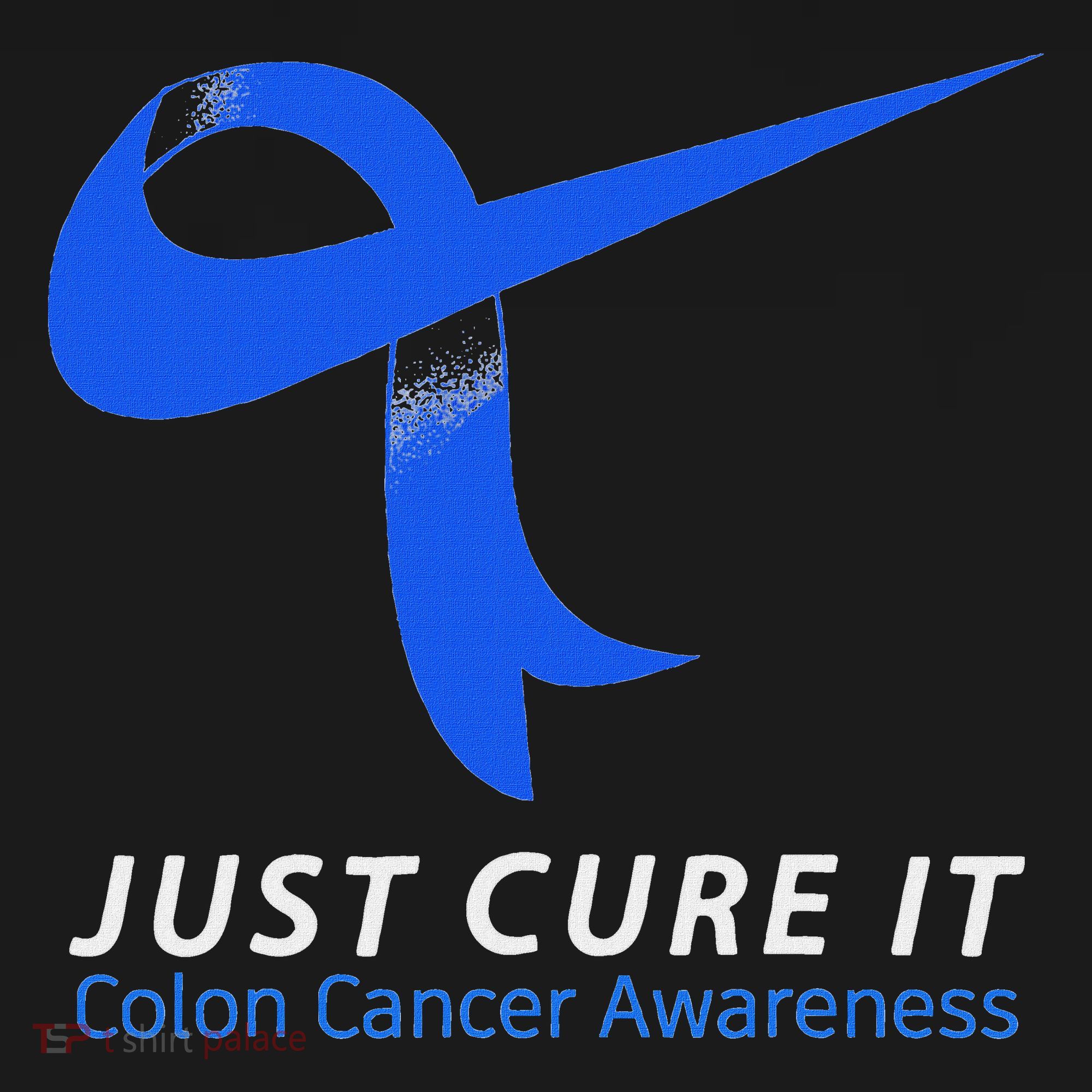 Just Cure It Blue Ribbon Warrior Colon Cancer Awareness Women's Hoodie