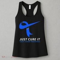 Just Cure It Blue Ribbon Warrior Colon Cancer Awareness Women's Tank Top thumb 3