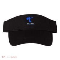 Just Cure It Blue Ribbon Warrior Colon Cancer Awareness Visor thumb 0
