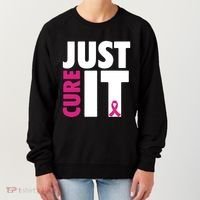 Just Cure It Breast Cancer Awareness Pink Ribbon Women's Sweatshirt thumb 0