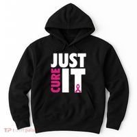 Just Cure It Breast Cancer Awareness Pink Ribbon Hoodie thumb 0