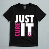 Just Cure It Breast Cancer Awareness Pink Ribbon T-Shirt thumb 5