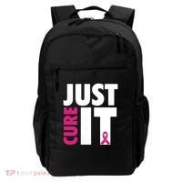 Just Cure It Breast Cancer Awareness Pink Ribbon Backpack thumb 0
