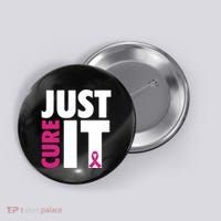 Just Cure It Breast Cancer Awareness Pink Ribbon Button thumb 0