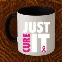 Just Cure It Breast Cancer Awareness Pink Ribbon Coffee Mug thumb 2