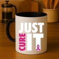 Just Cure It Breast Cancer Awareness Pink Ribbon Coffee Mug thumb 4