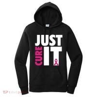 Just Cure It Breast Cancer Awareness Pink Ribbon Women's Hoodie thumb 0