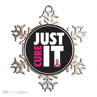 Just Cure It Breast Cancer Awareness Pink Ribbon Ornament
