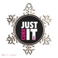 Just Cure It Breast Cancer Awareness Pink Ribbon Ornament thumb 0