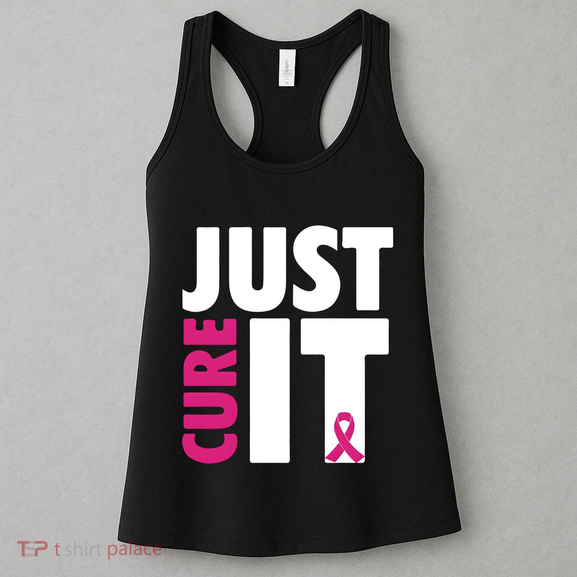 Just Cure It Breast Cancer Awareness Pink Ribbon Women's Tank Top