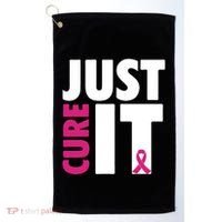 Just Cure It Breast Cancer Awareness Pink Ribbon Golf Towel thumb 0