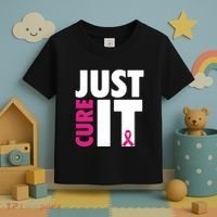 Just Cure It Breast Cancer Awareness Pink Ribbon Toddler T-Shirt thumb 3
