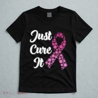 Just Cure It Breast Cancer Awareness Pink Ribbon T-Shirt thumb 5