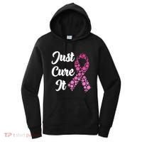 Just Cure It Breast Cancer Awareness Pink Ribbon Women's Hoodie thumb 0