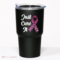 Just Cure It Breast Cancer Awareness Pink Ribbon Tumbler thumb 0
