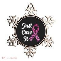 Just Cure It Breast Cancer Awareness Pink Ribbon Ornament thumb 0