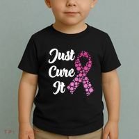 Just Cure It Breast Cancer Awareness Pink Ribbon Toddler T-Shirt thumb 2