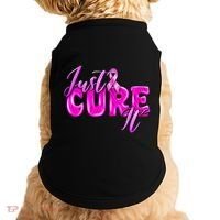 Just Cure It Pink Ribbon Breast Cancer Awareness Warrior Doggie Tank thumb 0