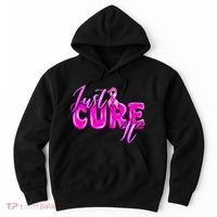 Just Cure It Pink Ribbon Breast Cancer Awareness Warrior Hoodie thumb 0