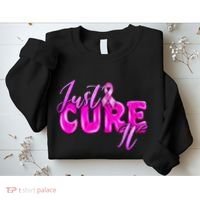 Just Cure It Pink Ribbon Breast Cancer Awareness Warrior Sweatshirt thumb 2