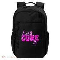 Just Cure It Pink Ribbon Breast Cancer Awareness Warrior Backpack thumb 0