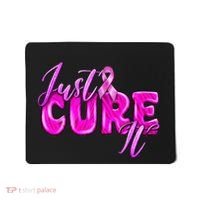 Just Cure It Pink Ribbon Breast Cancer Awareness Warrior Mousepad thumb 0