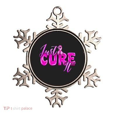 Just Cure It Pink Ribbon Breast Cancer Awareness Warrior Ornament