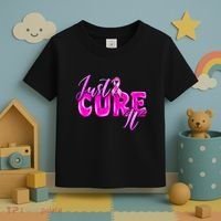 Just Cure It Pink Ribbon Breast Cancer Awareness Warrior Toddler T-Shirt thumb 3