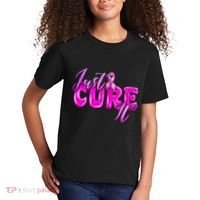 Just Cure It Pink Ribbon Breast Cancer Awareness Warrior Kids T-Shirt thumb 2