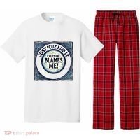 Just ‘Cuz I Did It Everyone Blames Me Funny Joke Graphic Pajama Set thumb 0