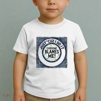 Just ‘Cuz I Did It Everyone Blames Me Funny Joke Graphic Toddler T-Shirt thumb 2