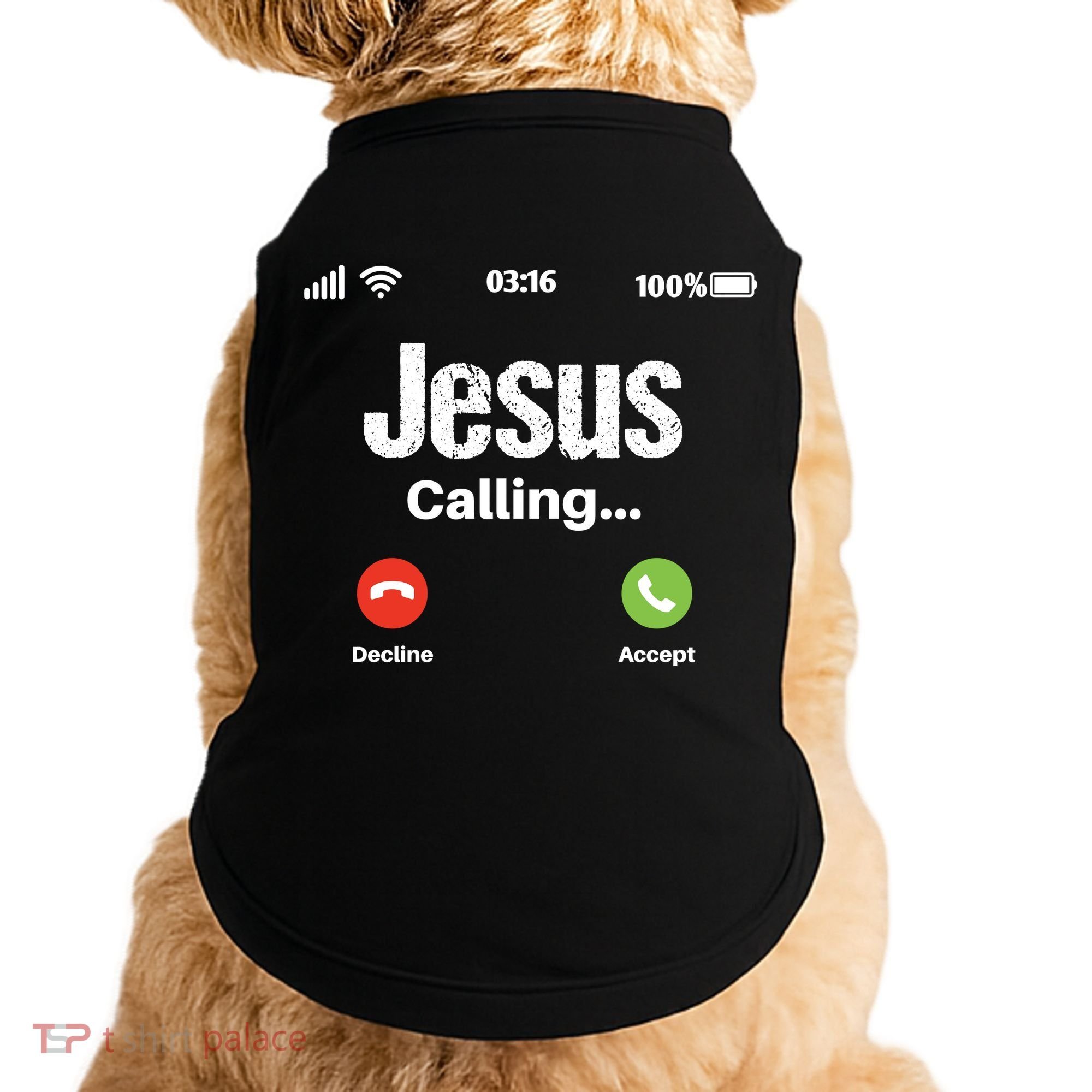 Jesus Calling John 3:16 Christian Accept Christ Doggie Tank